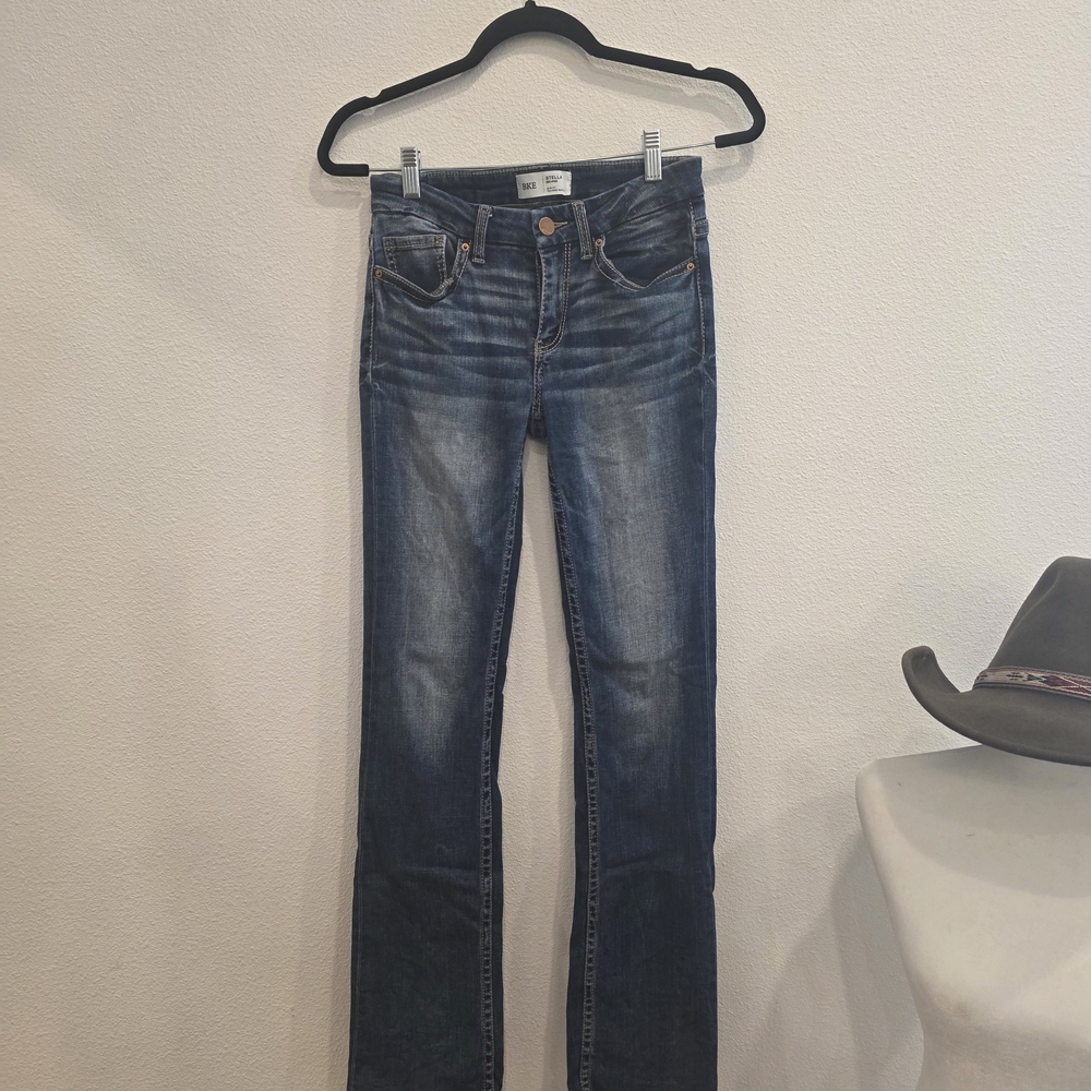 BKE Women's Dark Blue Boot Cut Jeans
